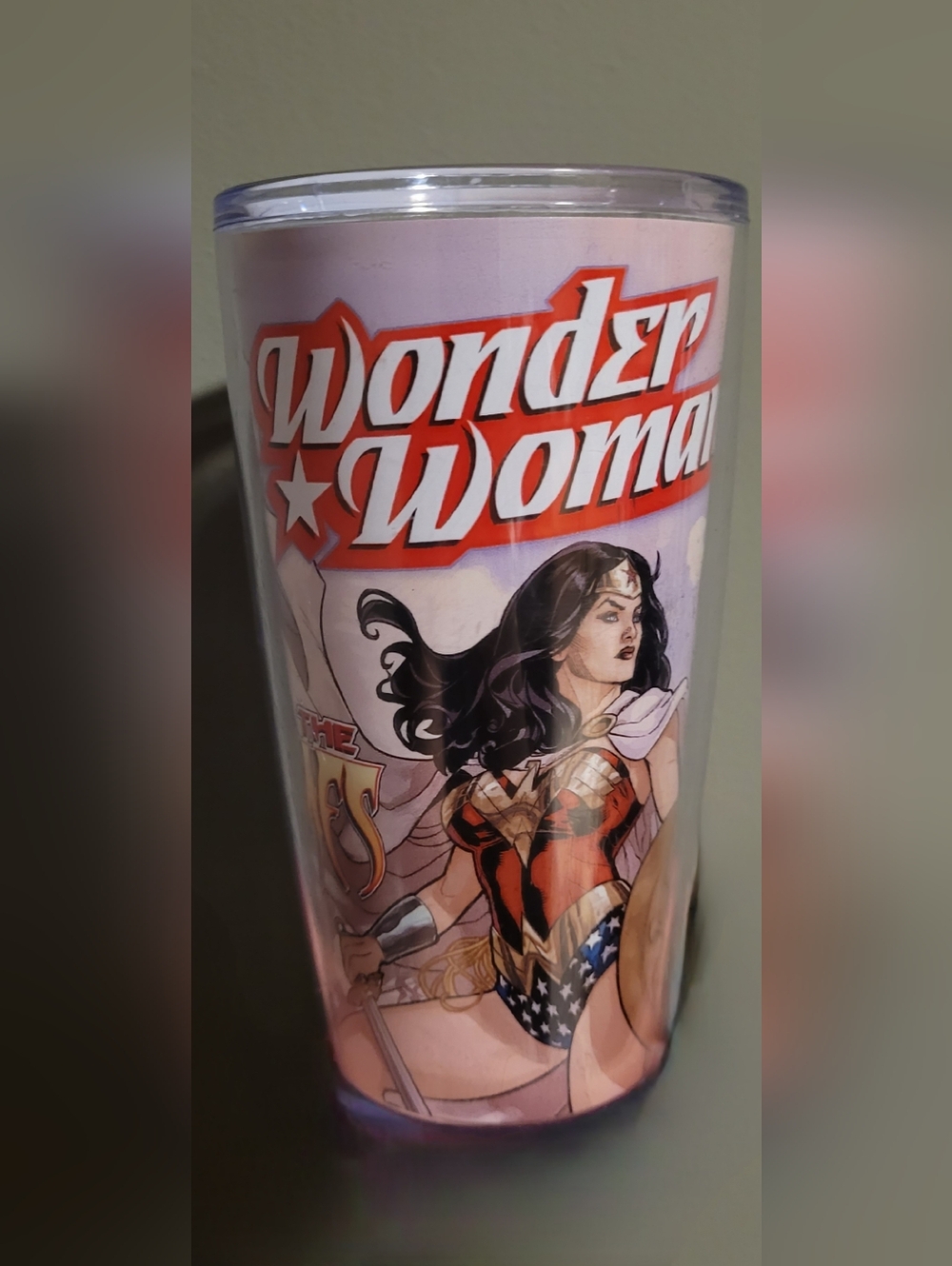 Wonder Woman From The Flames Plastic Tumbler, 16oz